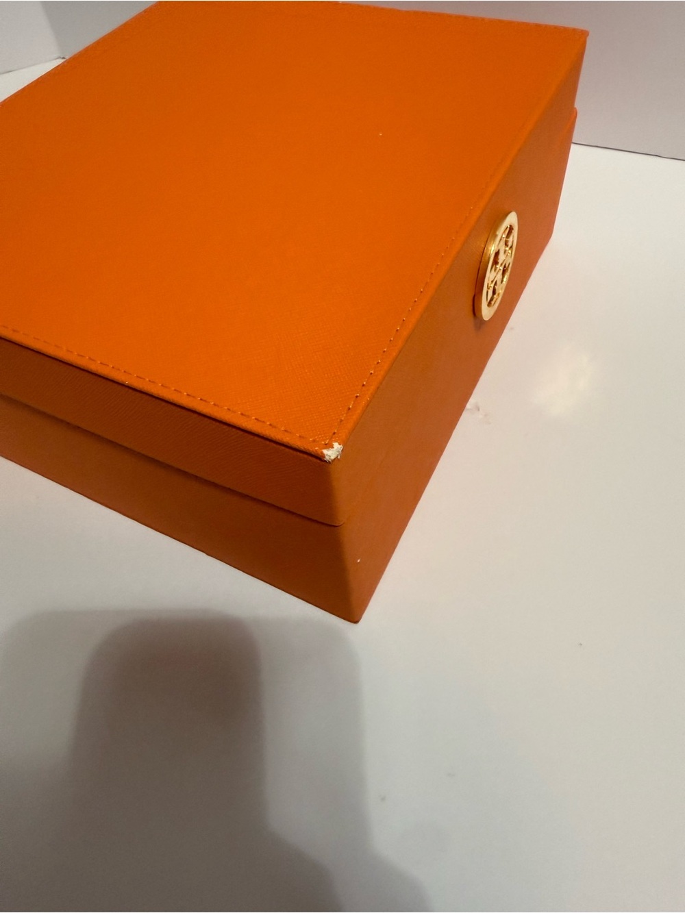 Authentic Tory Burch Classic Orange w/Gold Logo Empty Gift Jewelry Storage Boxes - Picture 3 of 9